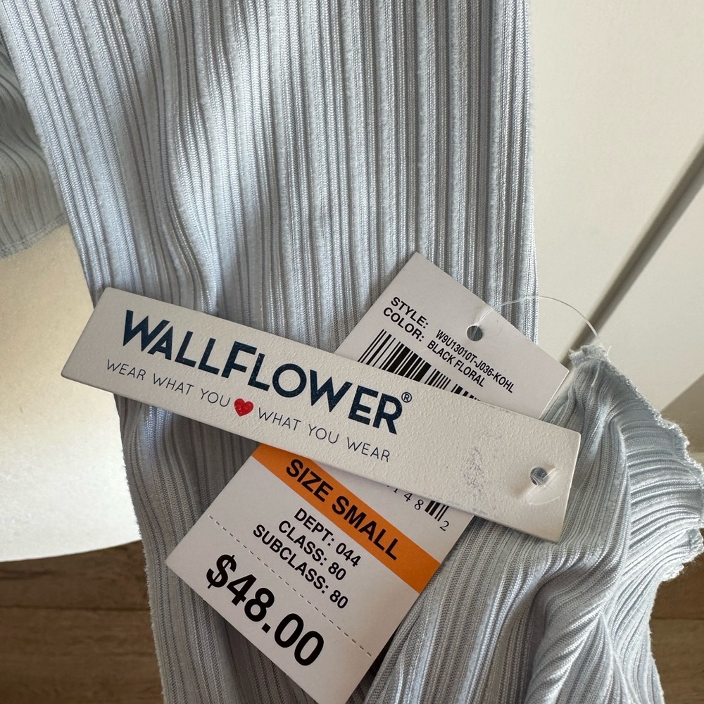 Light Blue Ribbed Button-Up Cardigan - Picture 5 of 5
